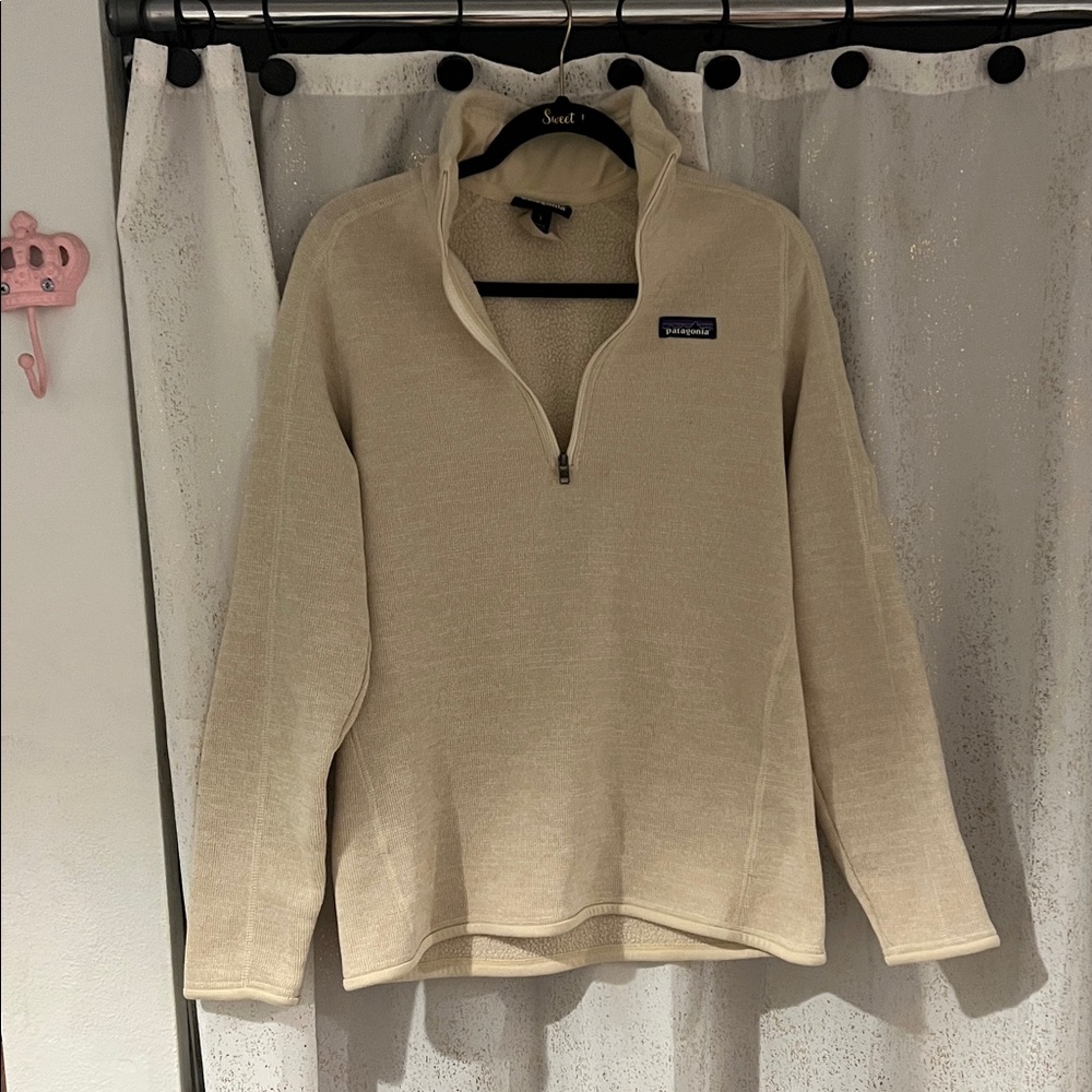 Patagonia Cream Quarter-Zip Fleece Jacket - Picture 5 of 11
